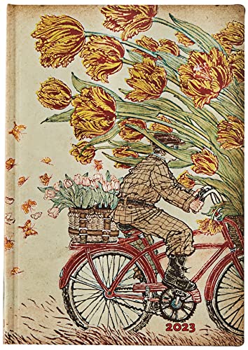Paperblanks Flexis Kalender mit weichem Einband, 12 Monate 2023, Holländischer Frühling | Horizontal | Midi (125 × 175 mm) von Paperblanks