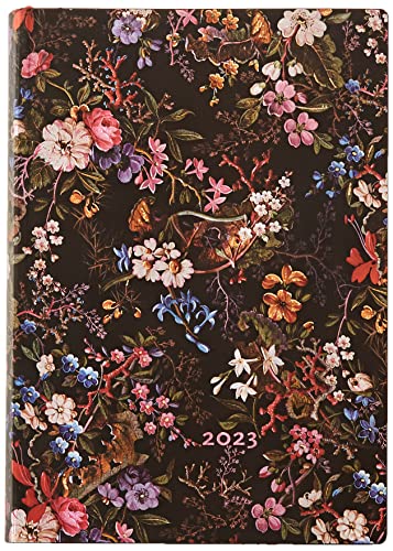 Paperblanks Flexis Kalender mit weichem Einband, 12 Monate 2023 Floralia | Ein Tag pro Seite | Midi (125 × 175 mm) von Paperblanks