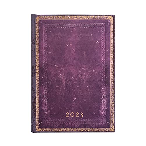 Paperblanks Terminplaner 2023, Anemone, horizontal, Midi (130 × 180 mm) von Paperblanks