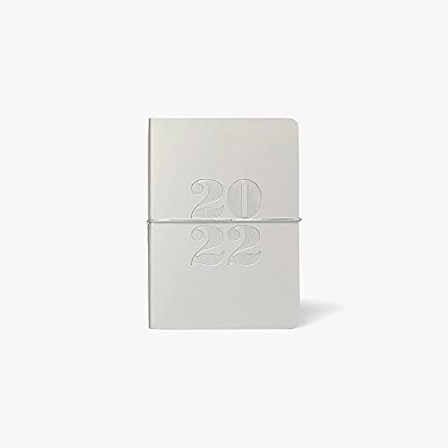 Paperchase A6 Silber Deboss Terminkalender 2022 Tagesplaner von Paperchase