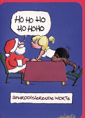 Freche Weihnachtskarte 'Aphrodisiakum' von Paperclip
