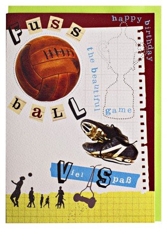 Geburtstagskarte Fußball The beautiful game von Paperclip