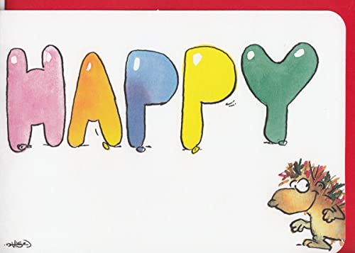 Geburtstagskarte Happy Burstday Witziger Igel A6 von Paperclip