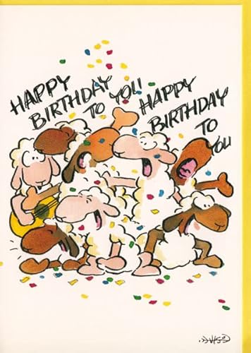 Geburtstagskarte lustig englisch Happy Birthday from all of us von Paperclip
