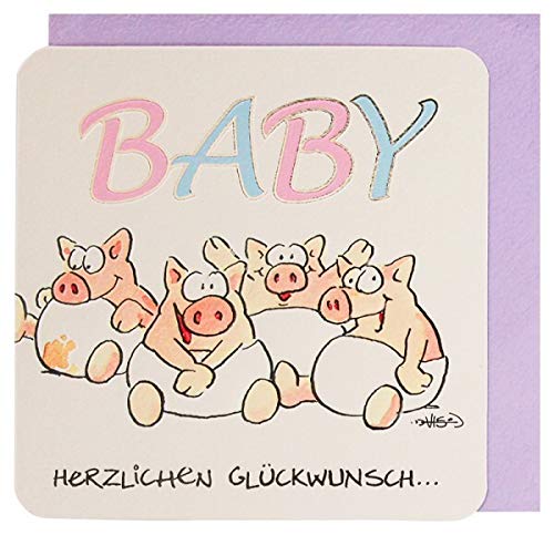 Glückwunschkarte Baby All Inclusiv Unterhaltungsprogramm von Paperclip