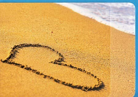 Grußkarte Strandherz Liebe A6 von Paperclip