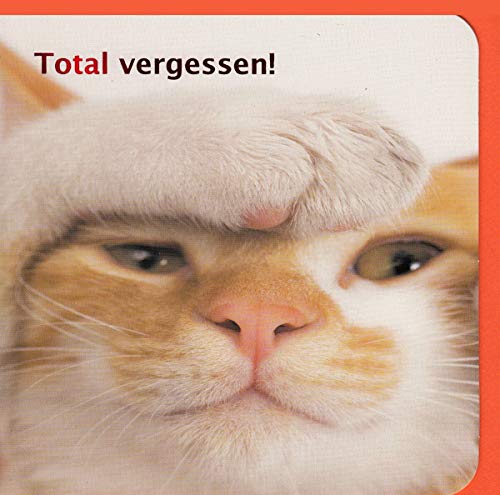 Paperclip Geburtstagskarte Nachträglich Verspätet Total vergessen Katze von Paperclip