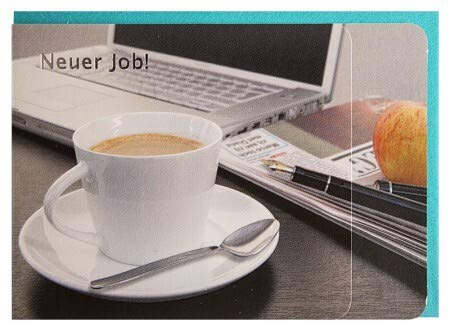 Paperclip Glückwunschkarte Neuer Job Büro Kaffee A6 von Paperclip
