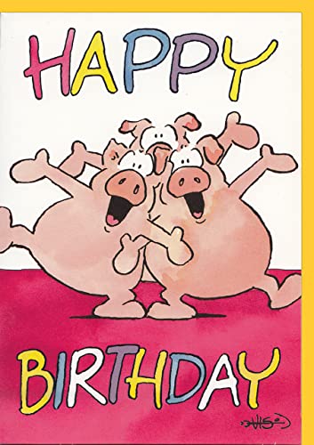 Paperclip Happy Birthday Karte Witziger Schweinechor von Paperclip