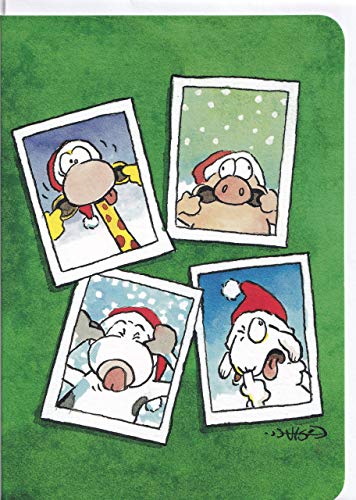 Paperclip Witzige Weihnachtskarte Viel Spaß Fotoshooting Grimassen von Paperclip