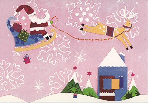 Weihnachtskarte Rentierschlitten unterwegs A6 von Paperclip