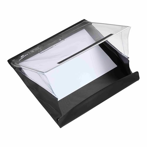 Paperdry A4 Professional Schwarz, Wasserdichtes Klemmbrett Hochformat und Querformat, Kälteschutzmittel, hochwertiges PVC, Geschlossenes Klemmbrett mit Aufbewahrung, Wetterfester Dokumentenhalter von Paperdry