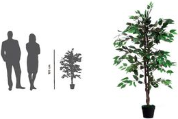 PaperFlow K700136 - Indoor - Künstlicher Baum - Ficus - Mehrfarbig - Polyester - Holz - Büro (PAFIC120) von Paperflow