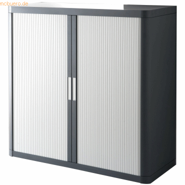 Paperflow Rollladenschrank BxTxH 110x41,5x104,5cm 2 Böden anthrazit/gr von Paperflow