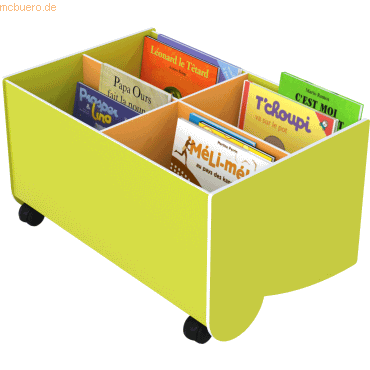 Paperflow Schulbuchkasten Kunststoff klein gelbgrün/orange von Paperflow