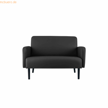 Paperflow Sofa LISBOA LC2PC.01.01 2 Sitzer Kunstleder schwarz/schwarz von Paperflow