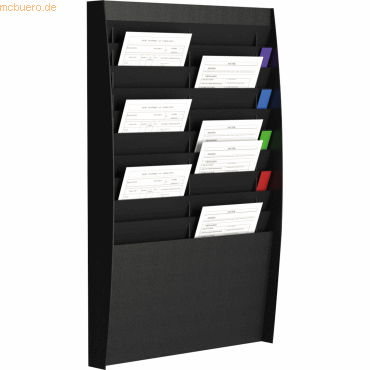 Paperflow Wand-Sortiertafel V 20F A4V2X10.01 DIN A4 schwarz von Paperflow