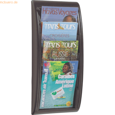 Paperflow Wandhalter Quick Blick 4 x A4 Fächer schwarz Paperflow Wandhalter Quick Blick 4 x A4 Fächer schwarz von Paperflow