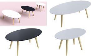 easyDesk Beistelltisch scandi TBS65.23.13 40x65cm buche/weiß (TBS65.23.13) von Paperflow