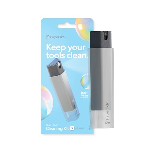 All-in-one Cleaning Kit by Paperlike – Nachfüllbarer Mikrofaser-Bildschirmreiniger inkl. Reinigungslösung + 5 Refill Tabs – für iPad & Displays von Paperlike