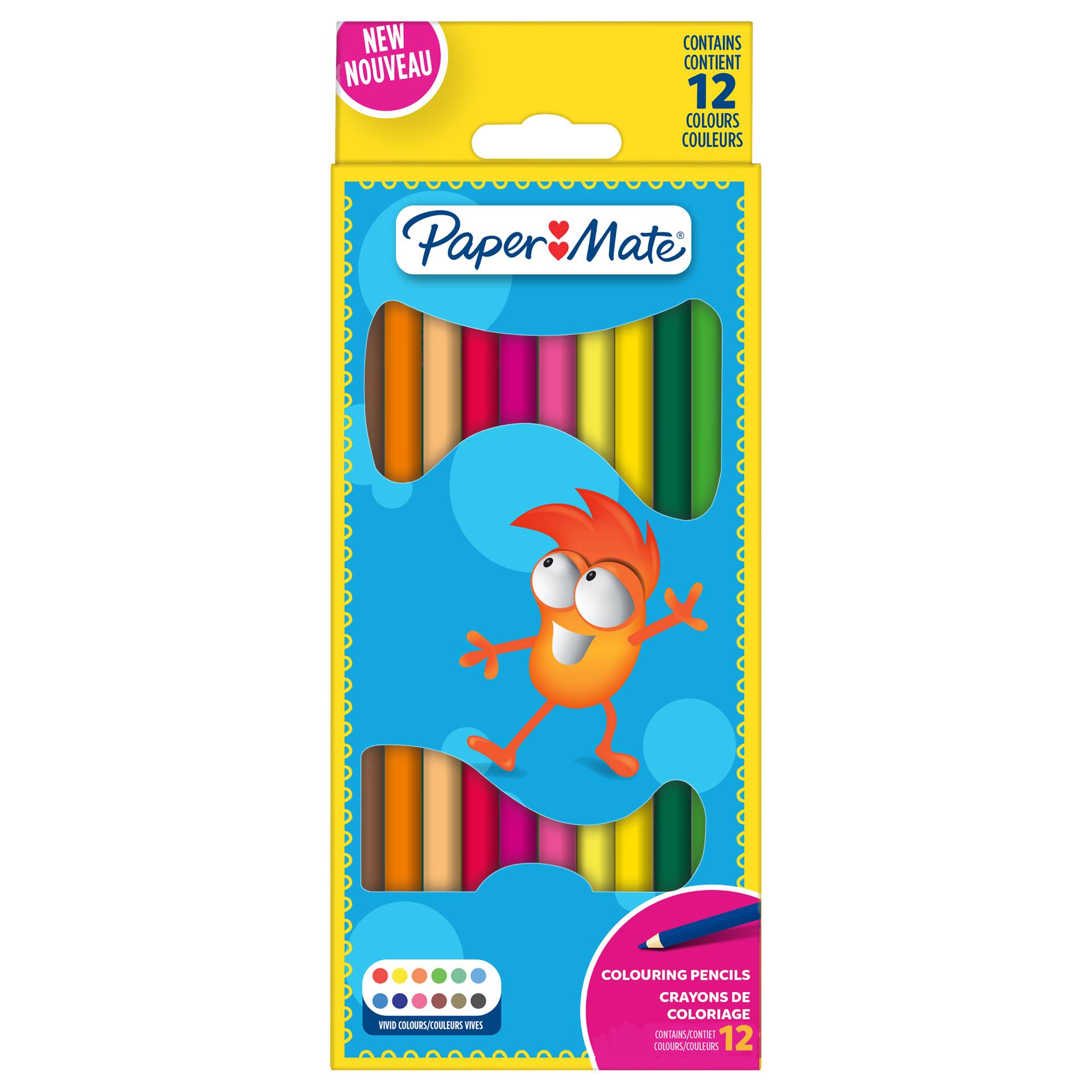 PAPER MATE Buntstifte Kids Colouring Bunt 12er M Blister von Papermate