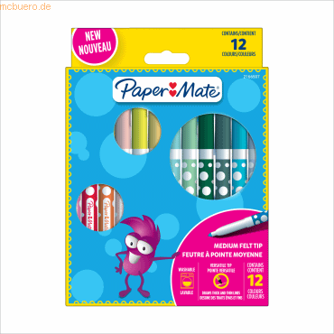 PaperMate Filzstift 2166507 sortiert 12 Stück PaperMate Filzstift 2166507 sortiert 12 Stück von Papermate