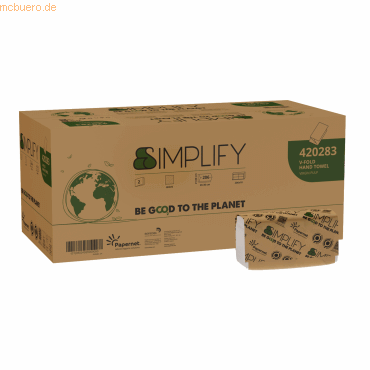 Papernet Falthandtuch Simplify 420283 2-lagig 10x206 Blatt von Papernet