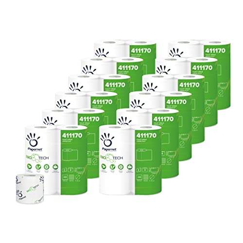 Papernet Kleinrollen - Toilettenpapier: Kleinrollen - Toilettenpapier Bio Tech, Weiß, 12 Verpackungseinheit x 4131 gr von Papernet