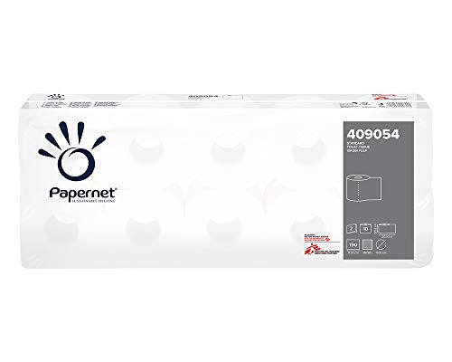 Toilettenpapier 190 Risse Papernet 8 Packung mit 10 Rollen von Papernet
