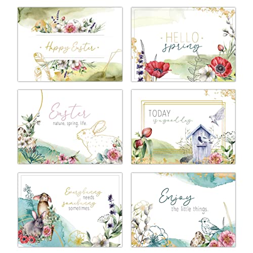 Papierdrachen 12 Osterkarten zum Verschicken und Sammeln - liebevoll gestaltetes Postkarten Set Watercolor - Grußkarten Set - Ostern - Set 17 Papierdrachen 12 Osterkarten zum Verschicken und Sammeln - liebevoll gestaltetes Postkarten Set Watercolor - Grußkarten Set - Ostern - Set 17 von Papierdrachen