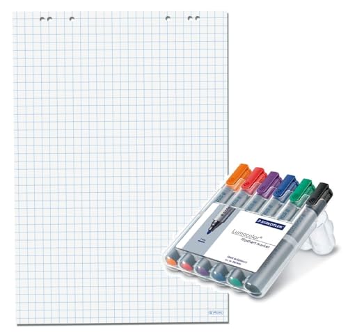 Papiertiger Fl Block (20er Pack, Kariert + 6 Marker) von Papiertiger
