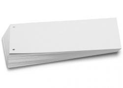 Qualitäts Trennstreifen 10,5x24cm Kraftkarton durchgefärbt gelocht (100er Packung, Weiß) von Papiertiger