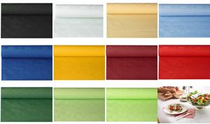 PAPSTAR Damast-Tischtuch (B)1,2 x (L)8 m, pastellgrün Papiertischtuch mit Damastprägung, Stärke: 42 g/qm - 1 Stück (18600) von Papstar