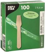 PAPSTAR Holz-Eislöffel pure, gewachst, Länge: 94 mm aus natürlich hellem Birkenholz, biologisch abbaubar - 1 Stück (89152) von Papstar