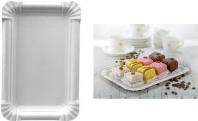 PAPSTAR Papp-Teller pure eckig, 180 x 260 mm, weiß, 250er aus 100% Frischfaserkarton, lebensmittelecht, kompostierbar - 1 Stück (11092) von Papstar