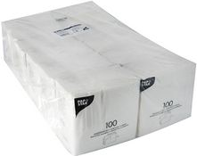 PAPSTAR Servietten, 330 x 330 mm, 1-lagig, weiß geprägte Uni-Servietten, 1/4 Falz, eingeschweißt - 1 Stück (81451) von Papstar