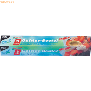Papstar Gefrierbeutel 270x280mm 3 Liter wiederverschließbar VE=15 Stüc von Papstar