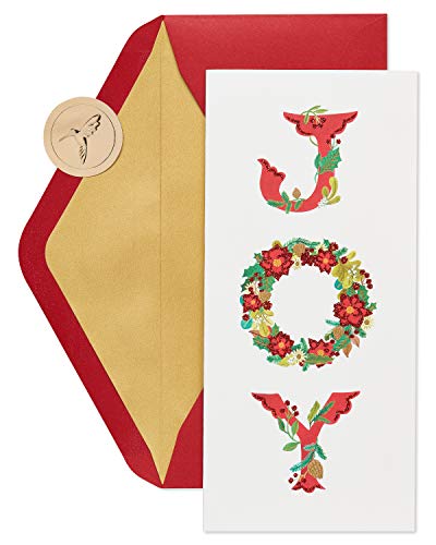 Papyrus 5886310 Geschenkkartenhalter für Weihnachten, Weihnachtsgeschenke, Weihnachtskranz (16 Stück) von Papyrus