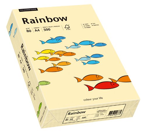 Papyrus 88042275 Drucker-/Kopierpapier farbig: Rainbow 80 g/m² DIN-A4, 500 Blatt Buntpapier, matt, chamois (beige) von Papyrus