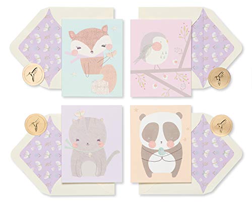Papyrus Blank Cards with Envelopes, Bunny & Squirrel (14-Count) von Papyrus