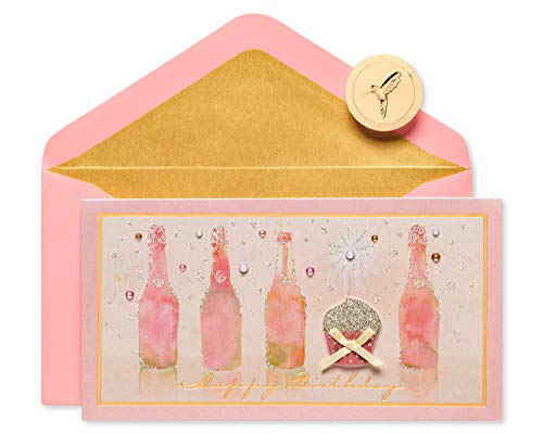 Papyrus Geburtstagskarte für Sie (Champagner mit Cupcake) 6608469, mehrfarbig von Papyrus