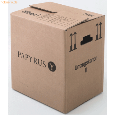 Papyrus Umzugskarton 500x350x370 mm braun Wellpappe VE=10 Stück Papyrus Umzugskarton 500x350x370 mm braun Wellpappe VE=10 Stück von Papyrus