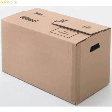 Papyrus Umzugskarton 650x350x370mm braun Wellpappe VE=10 Stück Papyrus Umzugskarton 650x350x370mm braun Wellpappe VE=10 Stück von Papyrus