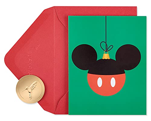 Papyrus Weihnachtskarten in Box, Micky-Maus-Weihnachtsdekoration, glitzernd, 20 Stück von Papyrus