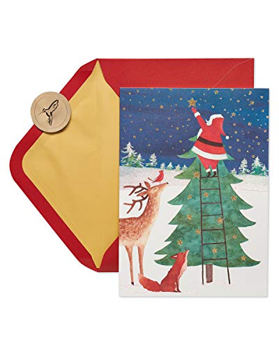 Papyrus Weihnachtskarten mit Umschlägen, Freude und Wunder von Weihnachten, Weihnachtsmann-Szene (14 Stück) von Papyrus