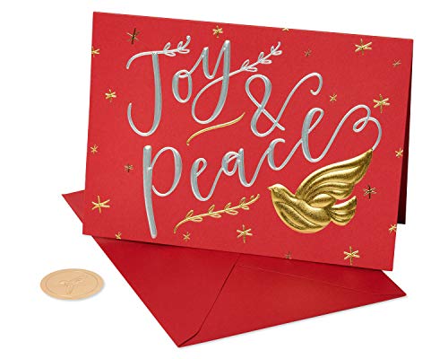 Papyrus Weihnachtskarten mit Umschlägen, Warmest Wishes this Holiday Season, Joy & Peace (12 Stück) von Papyrus