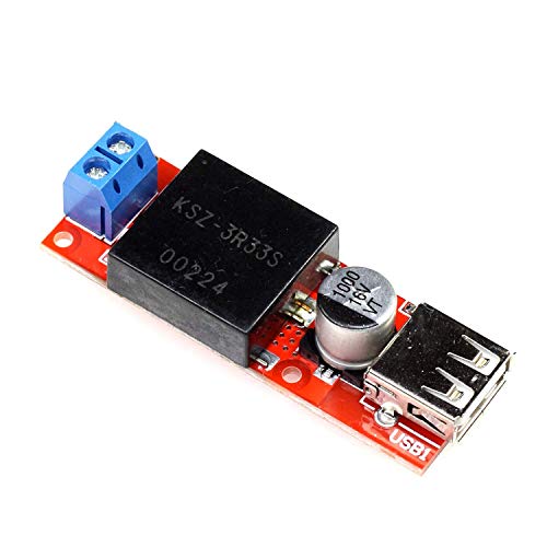 5V 3A DC/DC-Wandler mit USB-Port, 7-24V Eingangsspannung, KIS3R33S Step-Down Modul von Paradisetronic.com