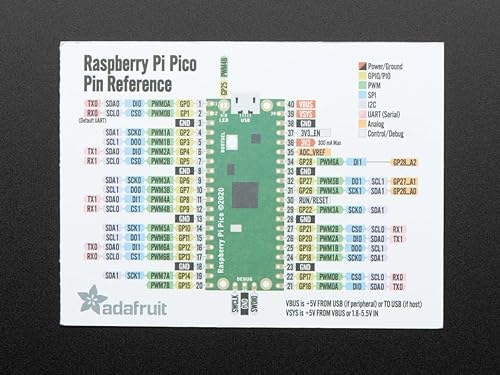 Adafruit GPIO Reference Card for Raspberry Pi Pico, 4901 von Paradisetronic.com