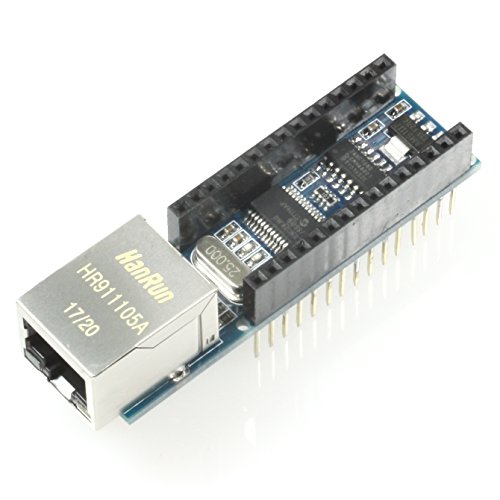 Paradisetronic.com Ethernet Shield, Erweiterung für Arduino Nano mit ENC28J60, RJ45, z.B. für Webserver-Applikationen, IoT von Paradisetronic.com