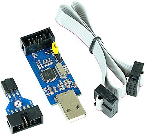 Paradisetronic.com USBasp 3,3V 5V Programmiergerät inkl. ISP-Adapter und Kabel, USB ISP Programmer für Atmel AVR und Arduino von Paradisetronic.com